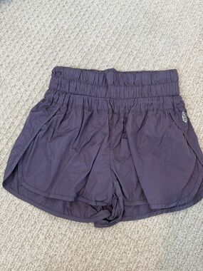FP Movement by Free People Ruched High-Waist Athletic Shorts in Purple